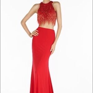 Red Alyce two-piece size 0